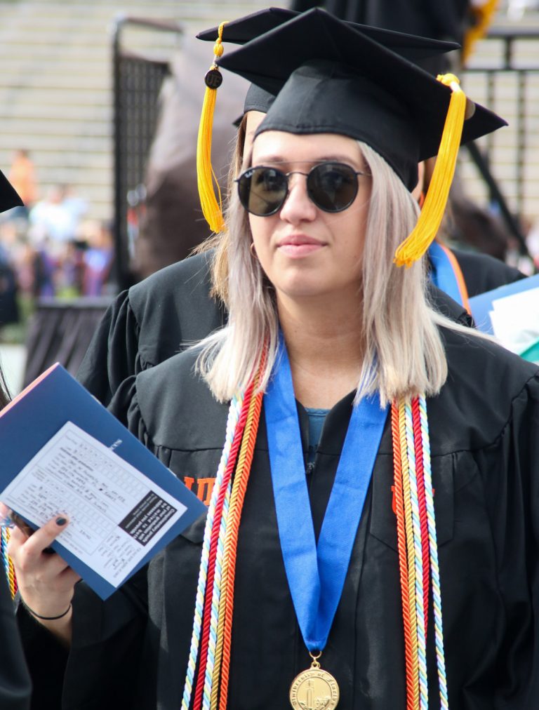 Graduating student with sunglasses